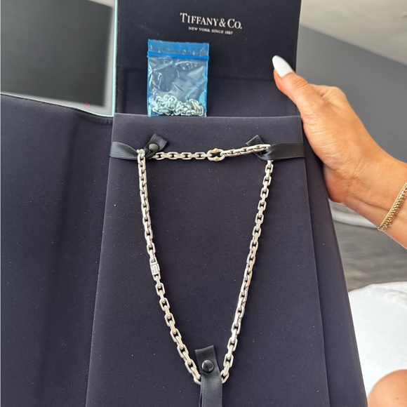Tiffany & Co. Makers Chain Necklace In Sterling Silver and 18k Gold 24”